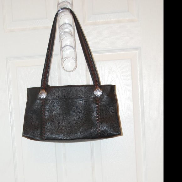 BRIGHTON Women's Black/Brown Leather Shoulder Bag - Picture 5 of 15